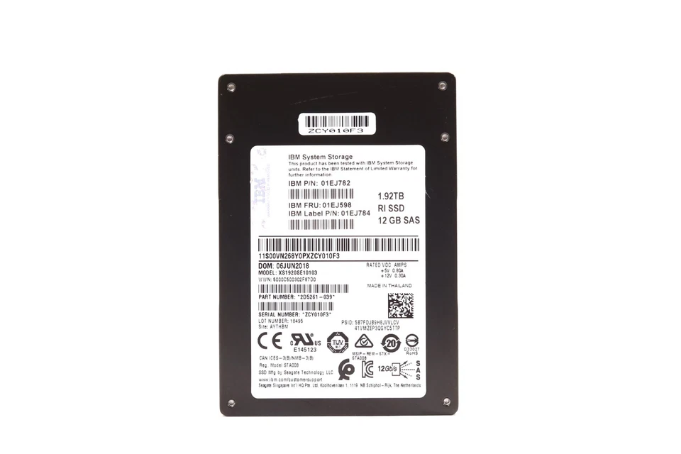 IBM XS1920SE1013 1,92TB 2,5" 12Gb/s SAS Solid State Drive FRU P/N:01EJ782 getestet