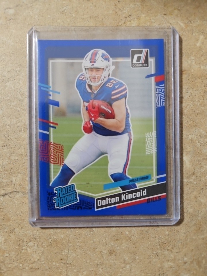 2023 Panini Donruss - Rated Rookie Dalton Kincaid #308 Press Proof Blue (RC)