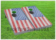 PATRIOTIC HOCKEY Custom Cornhole Boards BEANBAG TOSS GAME Bags USA Ice Rink 288