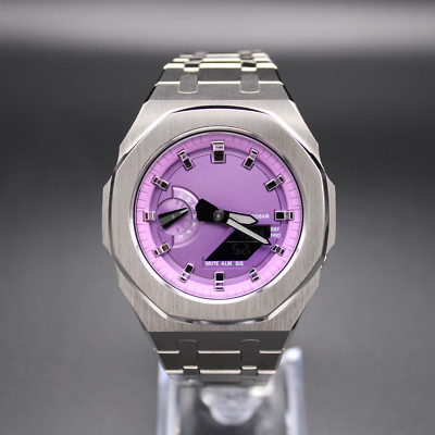 CasiOak ''ROYAL VIOLET''  - Casio G-SHOCK GA2100 Mod - Herrenuhr 44mm Edelstahl