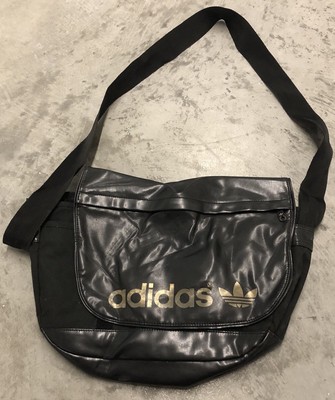 De Colección auténticos Adidas Originals Hombro Mensajero Bolso Grande De  Cuero Negro Sport | eBay