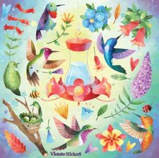 Violette Stickers Holographic Hummingbirds Flowers Crafts Planner Supply