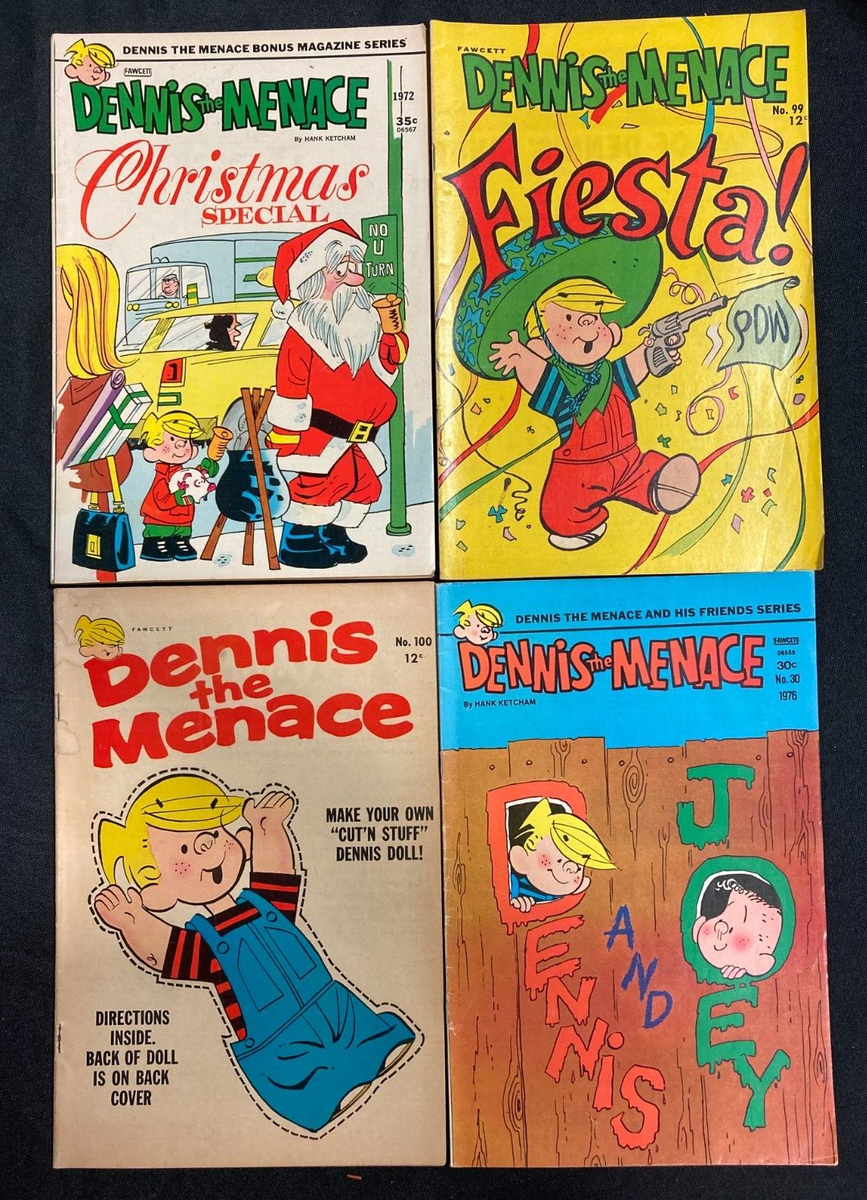 1960s/70s Dennis The Menace Comic Book lot #9 (4) mostly ex!! cond