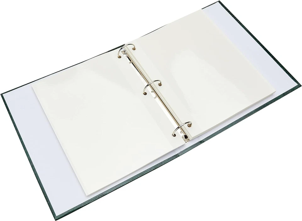 Магнитный самоклеящийся 3-кольцевой фотоальбом 100 страниц (50 листов), охотничий зеленый - Изображение 3 из 4