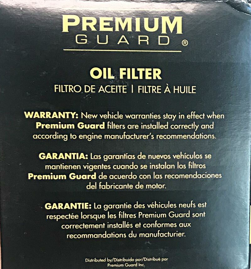 PREMIUM GUARD PG4612EX OIL FILTER FOR ACURA HONDA INFINITI MAZDA - CASE OF 6