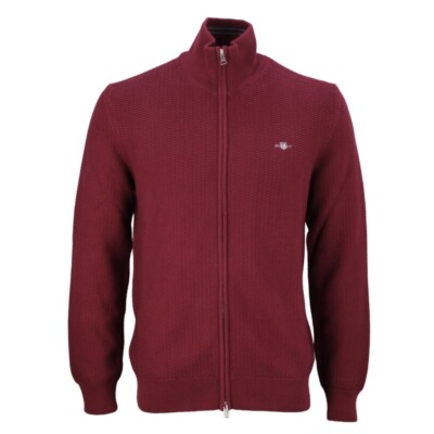 Gant Men Cardigan Red Solid 8030212 638 Wine Red UK