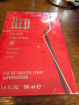RED FOR MEN Giorgio Beverly Hills 3.4 oz FL OZ Cologne Sealed 