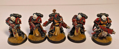 warhammer 40k space marines Sternguard Veteran Squad Black Templar pro painted