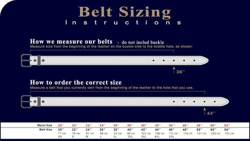 BS055 Replacement Belt Strap Genuine Full Grain Leather Belt 1-3/8"(35mm) wide - Picture 4 of 5