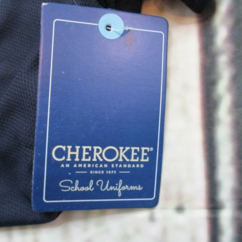Cherokee Little Boys Small (4) Pique Knit Polo Shirt School Uniform Navy Blue - Picture 3 of 6