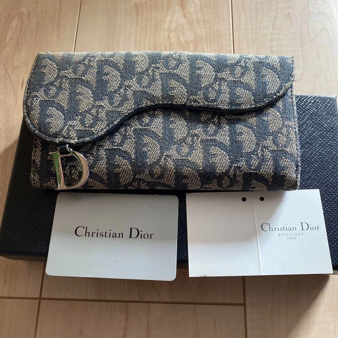 Portefeuille long Christian Dior motif trotteur avec certificat d'authenticité