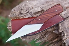 7 Inches Handmade D2 Steel Blade Kiridashi Knife With Wood Handle & Sheath