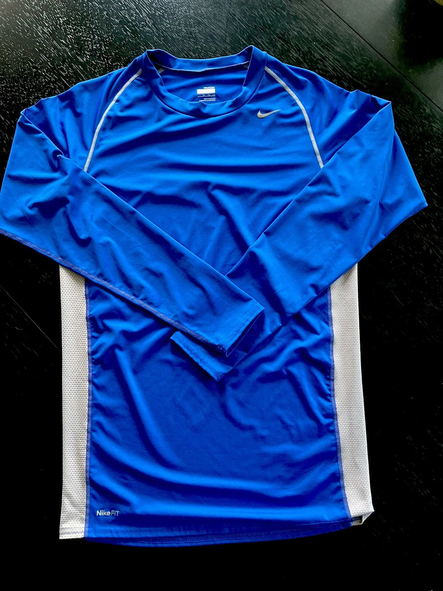 Blue nike hotsell compression shirt