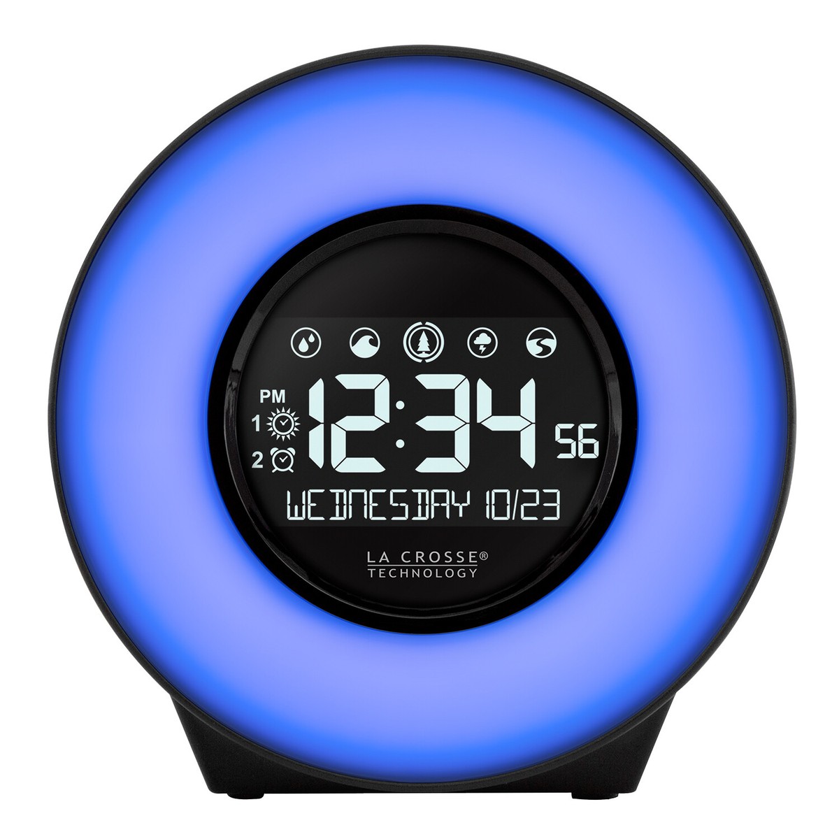 Petit Réveil London Clock Company - Bleu - LCD - Alimentation Secteur - Neuf En Boîte