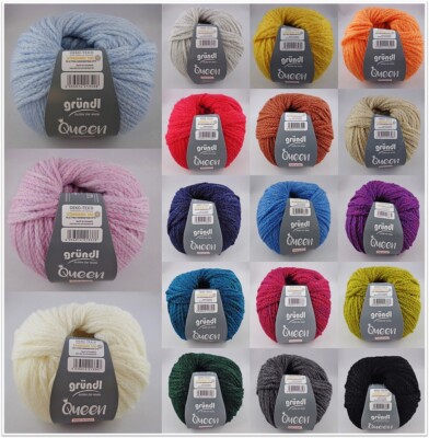 50g Gründl Queen Winterwolle Garn zum Stricken Häkeln GP 119,80 /100g