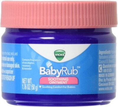 Vicks BabyRub Soothing Vapor Ointment Soothing Comfort For Babies, 1.76 oz