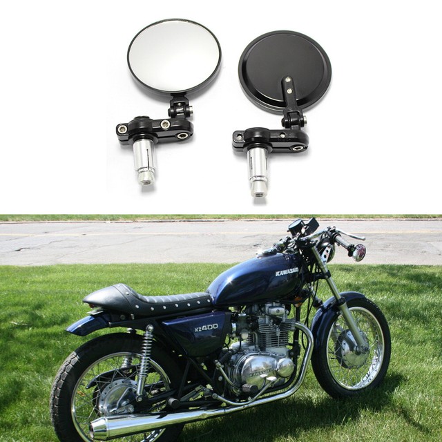 Motorcycle Foldable Bar End Mirrors 7/8" For Kawasaki ZR1200 Z900 Z750