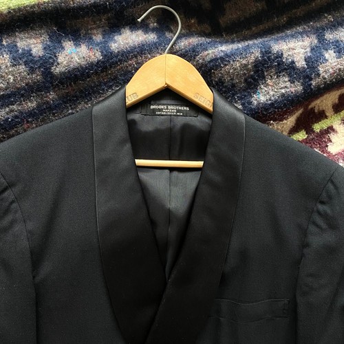 Vintage 1950s 1960s Brooks Brothers 43L Tuxedo 2pc Jacket Black Formal 38 x 32