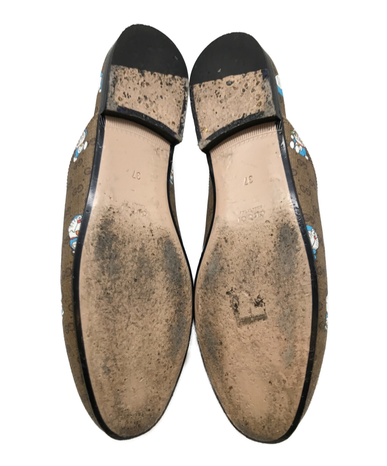 GUCCI Doraemon Horsebit Mule Sandals in Brown size 37… Gem