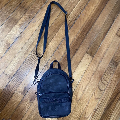 Lululemon Now & Always Mini Convertible Crossbody Backpack Purse Bag Black Camo - Picture 13 of 13