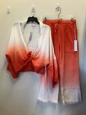 Young Fabulous Broke Ombre Francesca Top Cropped Pant 2 Piece Set Size S