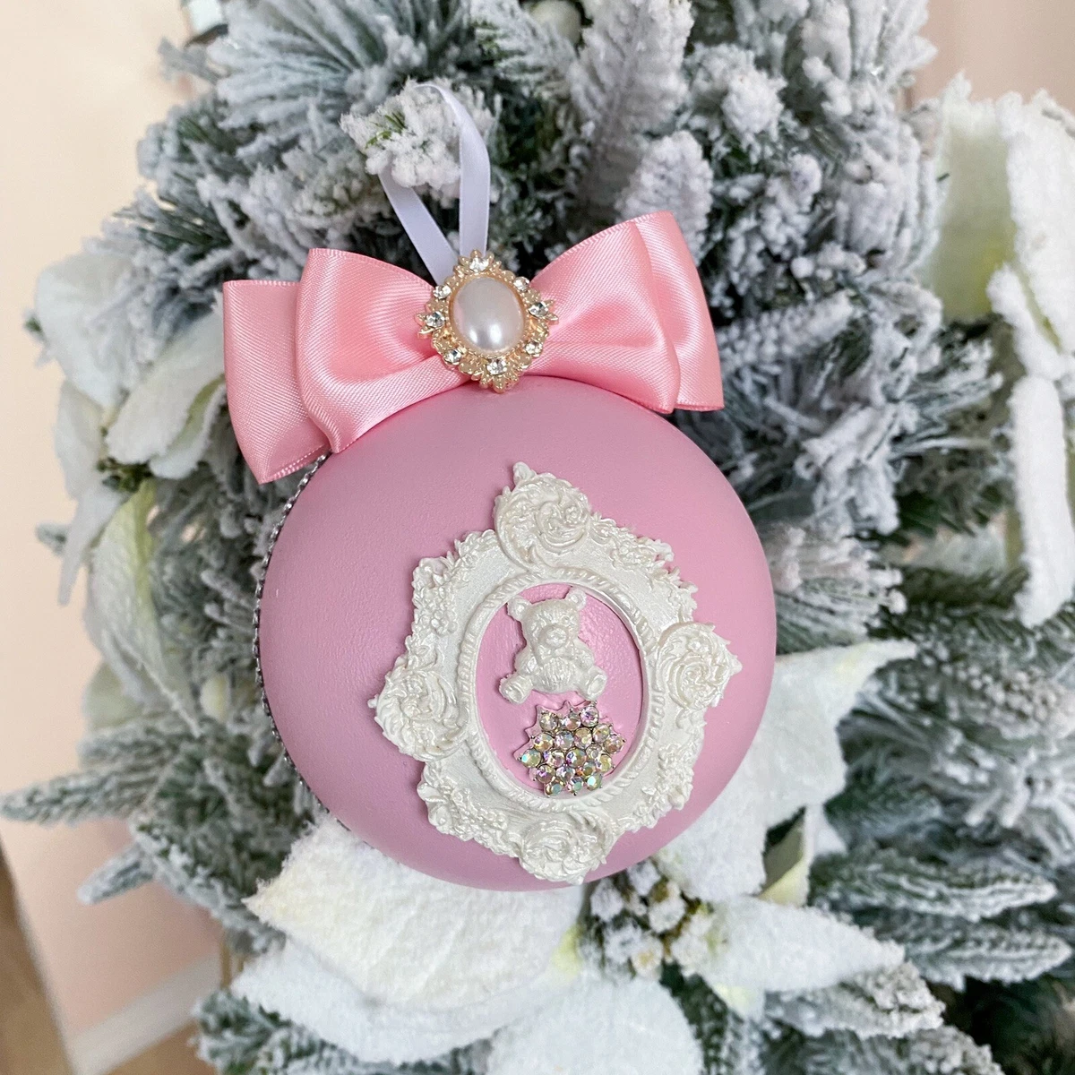Baby girl ornaments in silver clearance