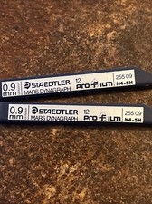 2xStaedtler Mars Dynagraph Profilm REFILL Fineline LEADS 0.9mm N4 = 5H 255 09