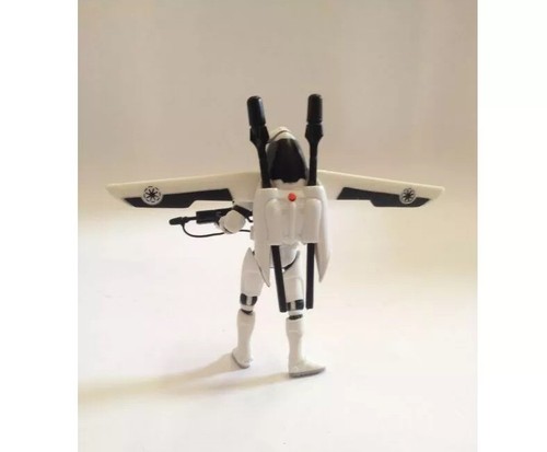 STAR WARS ACTION FIGURE. CLONE TROOPER w/ FIRING JET BACKPACK. ROTS. HASBRO 2005 - Picture 5 of 8