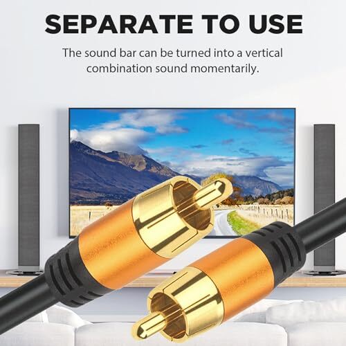 Digitales Koaxial-Audiokabel, 1 Cinch-Stecker auf 1 Cinch-Stecker Subwoofer-Kabel RCA 25 FUSS - Bild 6 von 8