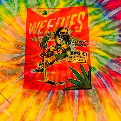 Vintage 90s Weedies Wheaties Cereal Marijuana Weed Parody T Shirt