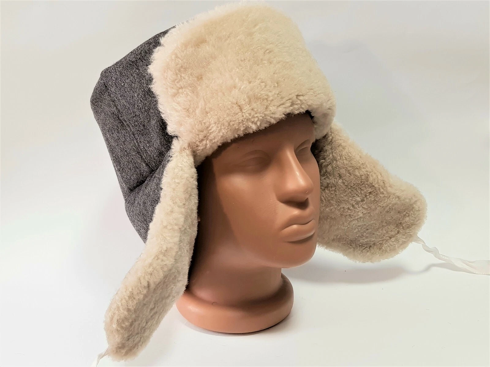 Winter Hat Ushanka Natural Sheepskin