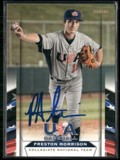 Preston Morrison Signed 2013 Panini USA Baseball IP Auto #16