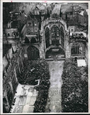 1962 Press Photo Cathedral (Anglican) of St. Michael, Coventry England Destroyed