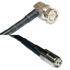 RFC195 BNC MALE ANGLE to MINI UHF FEMALE Coax RF Cable USA-Ship Lot