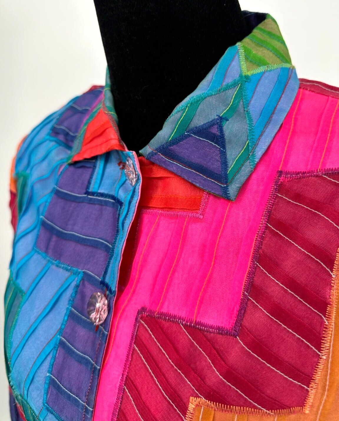 Anage Womens Retro Geometric Patchwork Novelty Ja… - image 3