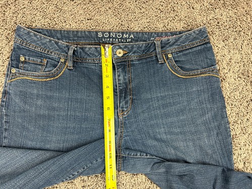 Sonoma Jeans Womens Size 36x22 Blue Denim Modern Fit Capri - Picture 7 of 10