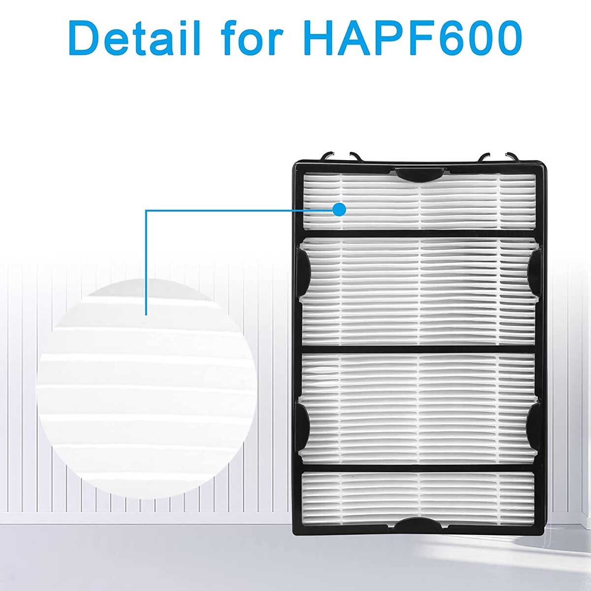 Gazeer True HEPA Filter B (4 pezzi) + filtro pre-carbone (4 pezzi) compatibile con Holmes HAPF600 HAPF600D-U2, filtro dell'aria Holmes HEPA