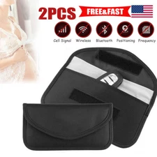 2PCS RFID Blocking Faraday Bag Signal Shielding Pouch Phone Wallet Protector