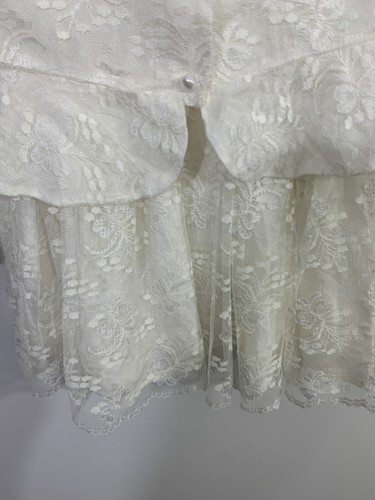 Vintage Dress Kids 1970s White Lace 4T - Picture 4 of 13
