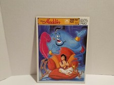 Vintage Golden Frame Tray Puzzle - Disney's Aladdin (Made in USA)