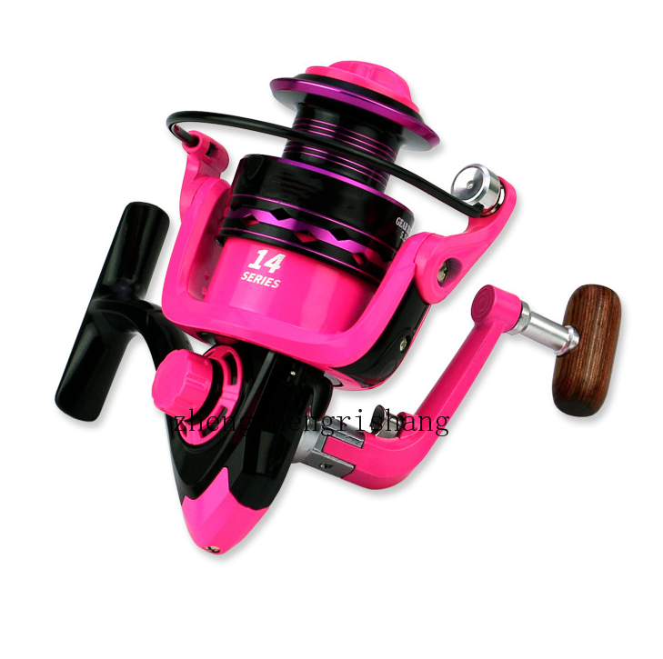 Pink Fly Fishing Reel High Speed 5.2:1Ratio Spinning Fishing Reel