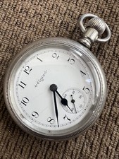 Antique 1880 s Elgin National Watch 18s Silversode 11 Jewel Pocket Watch RUNS