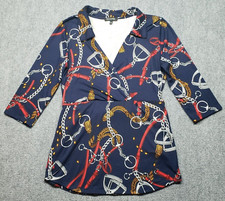 Ups & Downs Jacket Dress Womens XL Multicolor Collared 3/4 Sleeve Midi Pullover