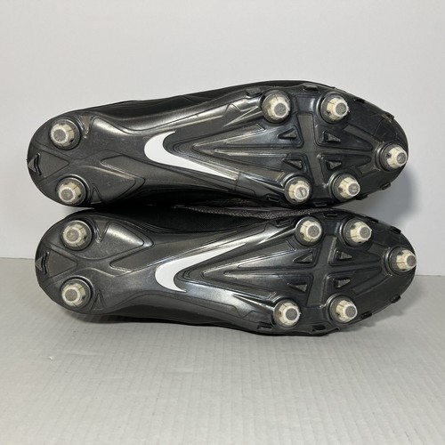 Botines de fútbol americano medianos talla 10.5 para hombre Nike Alpha Strike 2 negros/grises 725228-010 - Imagen 6 de 7