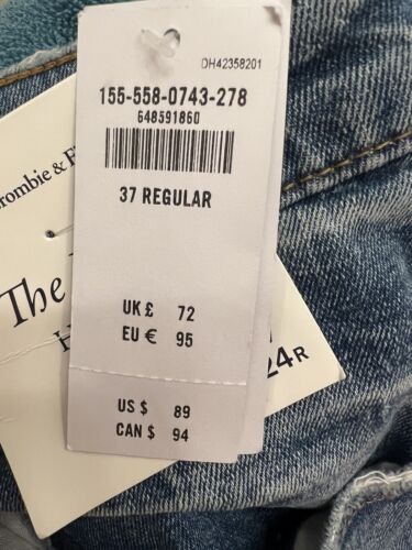 Abercrombie and Fitch The Mom high rise jeans Size 24 NWT - Picture 3 of 3