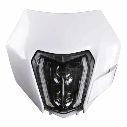 LED Headlight White Mask For SUZUKI DRZ 400E/400S/400SM DR 200S DR 650SE DR-Z400 - Picture 2 of 8