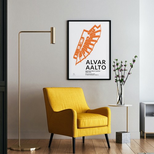 Alvar Aalto Architecture Exhibition Poster, 24"x36" (61x91cm), No Frame - Picture 2 of 4