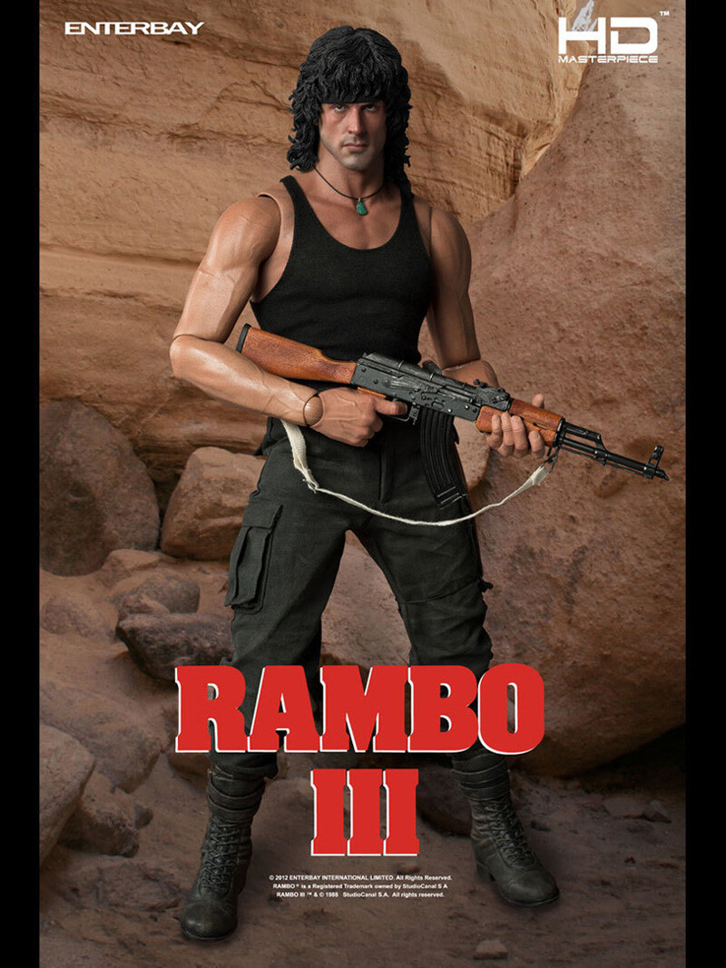 Enterbay Rambo III Real Masterpiece 1/4 Model Action Figures Toy