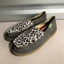 Twisted X Women's Dust Leopard Print Slip On Leather Loafer Shoes - Size 8.5 M