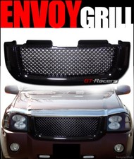 For 2002-2008 Gmc Envoy Black Luxury Mesh Front Hood Bumper Grill Grille Guard For 2002-2008 Gmc Envoy Black Luxury Mesh Front Hood Bumper Grill Grille Guard